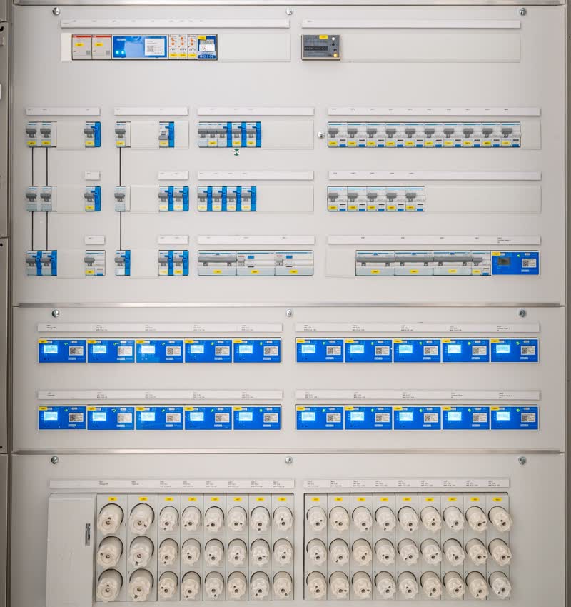 A commercial switchboard in a plant room